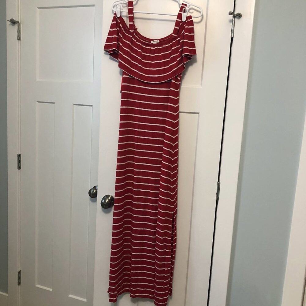 Westport Strapless Red Maxi Dress